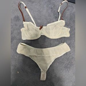 seafoam green cute matching lingerie set